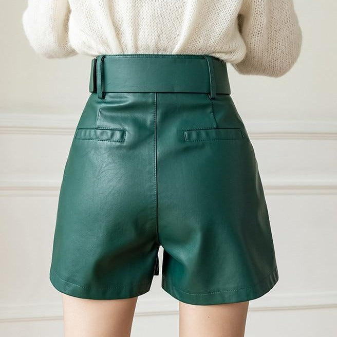 Faux Leather Shorts